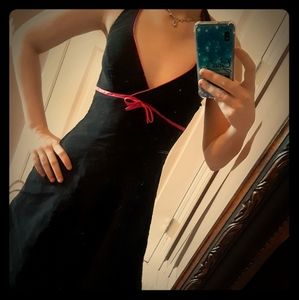 Black and Pink Mini Prom Dress